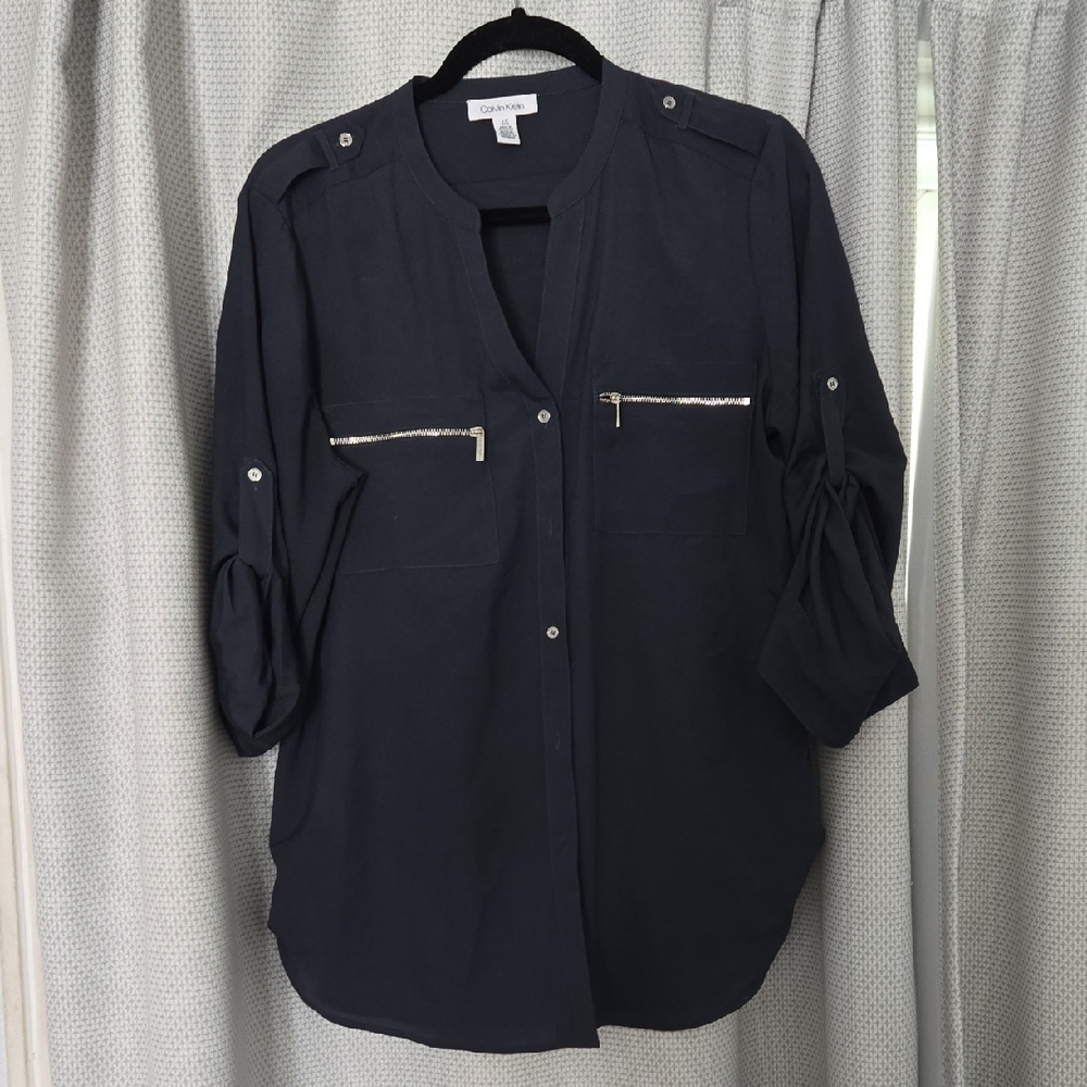 Calvin Klein Dark Blue Blouse
